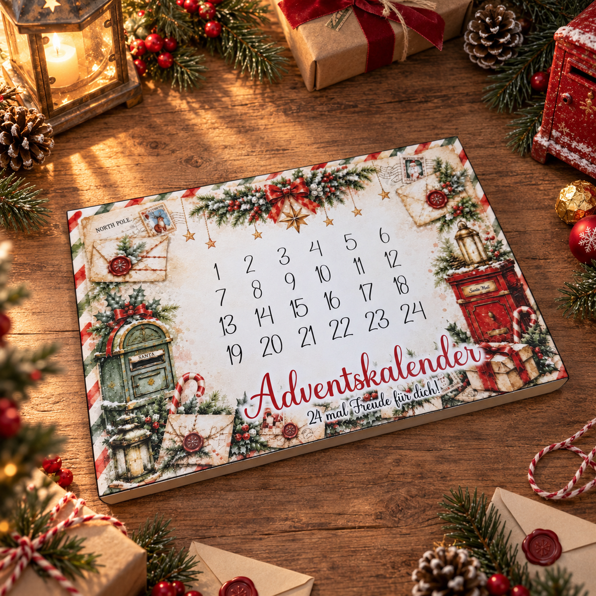 Adventskalender, Toffifee-Banderole, Weihnachtsgeschenk, kleine Aufmerksamkeit, Druckvorlage, PDF-Datei