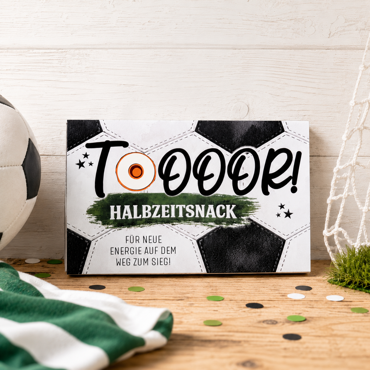 Fußballgeschenk, Toffifee-Banderole, kleine Aufmerksamkeit, Druckvorlage, Sofort-Download, Last-Minute-Geschenk, PDF-Datei