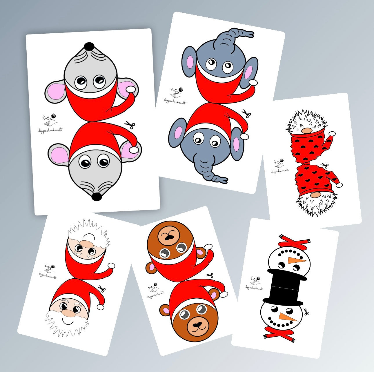 Süßigkeitentüte Weihnachten, Druckvorlage, Geschenk, Sofort-Download, Last-Minute-Geschenk, PDF-Datei