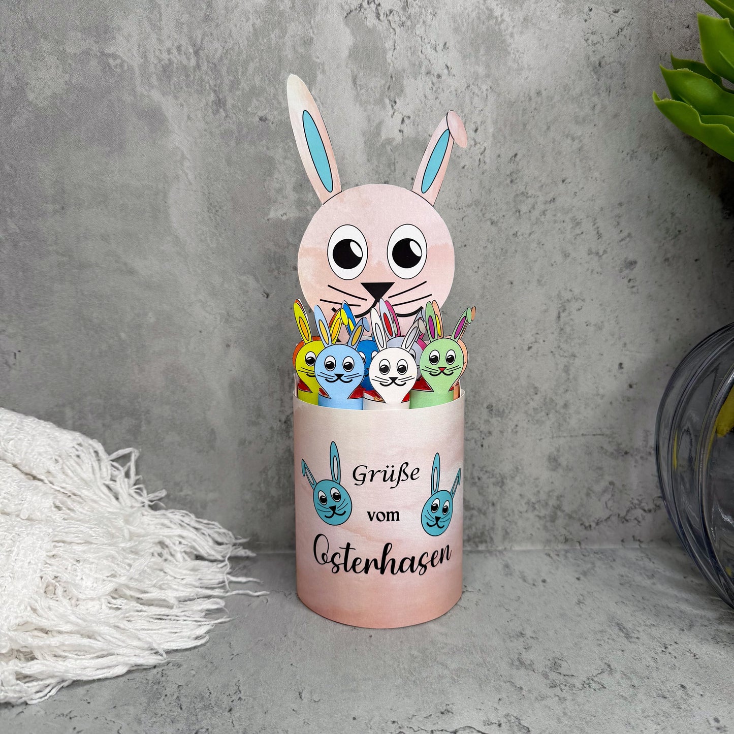 Geschenk zu Ostern, Duplo-Banderole, für Kinder, kleine Aufmerksamkeit, Druckvorlage, Sofort-Download, Last-Minute-Geschenk, PDF-Datei