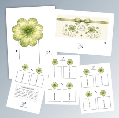 Glücksgeschenk, Duplo-Banderole, kleine Aufmerksamkeit, Druckvorlage, Sofort-Download, Last-Minute-Geschenk, PDF-Datei