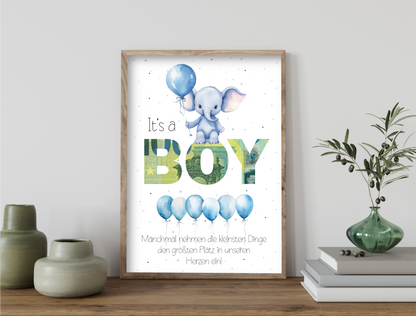 Geldgeschenk Babyparty, Geburt, Junge, Druckvorlage, Geschenk, Sofort Download, Last-Minute-Geschenk, PDF-Datei