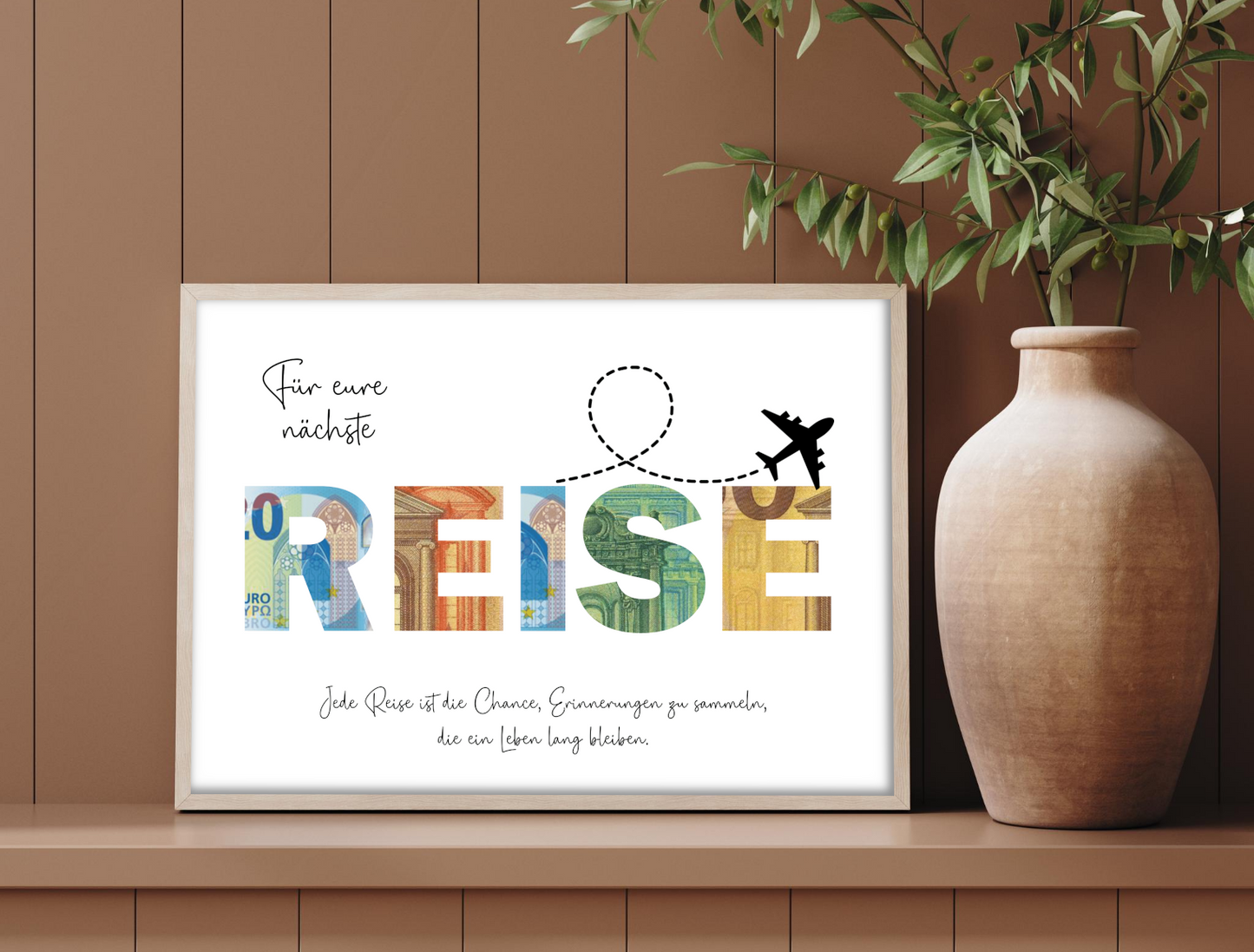 Geschenk für "eure" nächste Reise, Urlaub, Geldgeschenk, Geburtstag,  Druckvorlage, Sofort-Download, PDF-Datei