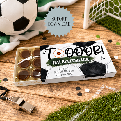 Fußballgeschenk, Toffifee-Banderole, kleine Aufmerksamkeit, Druckvorlage, Sofort-Download,  Last-Minute-Geschenk, PDF-Datei