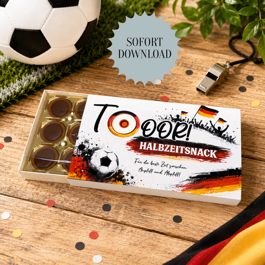 Fußballgeschenk, Toffifee-Banderole, kleine Aufmerksamkeit, Druckvorlage, Sofort-Download,  Last-Minute-Geschenk, PDF-Datei
