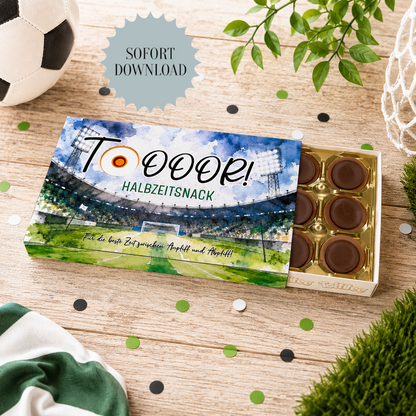 Fußballgeschenk, Toffifee-Banderole, kleine Aufmerksamkeit, Druckvorlage, Sofort-Download,  Last-Minute-Geschenk, PDF-Datei
