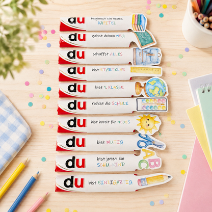 Geschenk zur Einschulung, Schulbus-Variante, Duplo-Banderole, kleine Aufmerksamkeit, Druckvorlage, Sofort-Download, Last-Minute-Geschenk, PDF-Datei