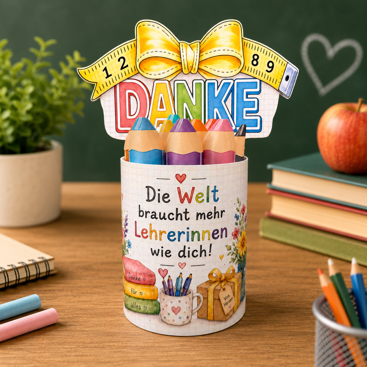 Abschiedsgeschenk für Lehrer/innen, "Du"-Version, Duplo-Banderole, kleine Aufmerksamkeit, Druckvorlage, Sofort-Download,  Last-Minute-Geschenk, PDF-Datei