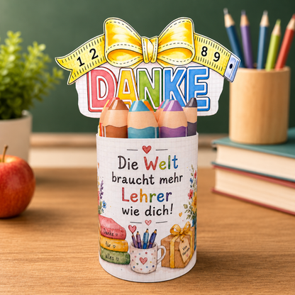Abschiedsgeschenk für Lehrer/innen, "Du"-Version, Duplo-Banderole, kleine Aufmerksamkeit, Druckvorlage, Sofort-Download,  Last-Minute-Geschenk, PDF-Datei