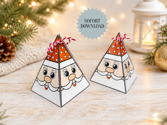 DIY Box für Süßigkeiten oder Geld, kleine Aufmerksamkeit, Druckvorlage, für Kollegen, für den Weihnachtstisch, PDF-Datei