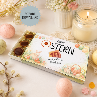 Geschenk zu Ostern, Toffifee-Banderole, Geldgeschenk, kleine Aufmerksamkeit, Druckvorlage, Sofort-Download,  Last-Minute-Geschenk, PDF-Datei