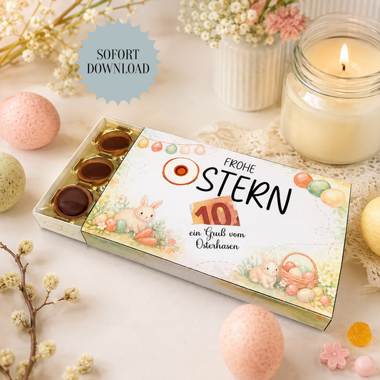 Geschenk zu Ostern, Toffifee-Banderole, Geldgeschenk, kleine Aufmerksamkeit, Druckvorlage, Sofort-Download,  Last-Minute-Geschenk, PDF-Datei