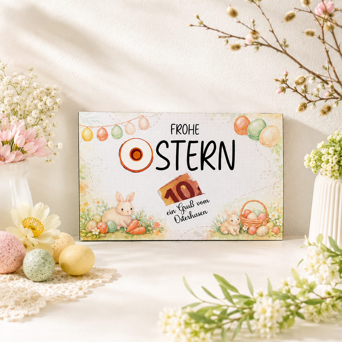 Geschenk zu Ostern, Toffifee-Banderole, Geldgeschenk, kleine Aufmerksamkeit, Druckvorlage, Sofort-Download,  Last-Minute-Geschenk, PDF-Datei