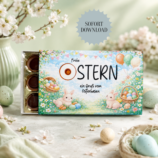 Geschenk zu Ostern, Toffifee-Banderole, kleine Aufmerksamkeit, Druckvorlage, Sofort-Download,  Last-Minute-Geschenk, PDF-Datei