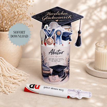 Geschenk zum Abitur, Duplo-Banderole, kleine Aufmerksamkeit, Druckvorlage, Sofort-Download,  Last-Minute-Geschenk, PDF-Datei