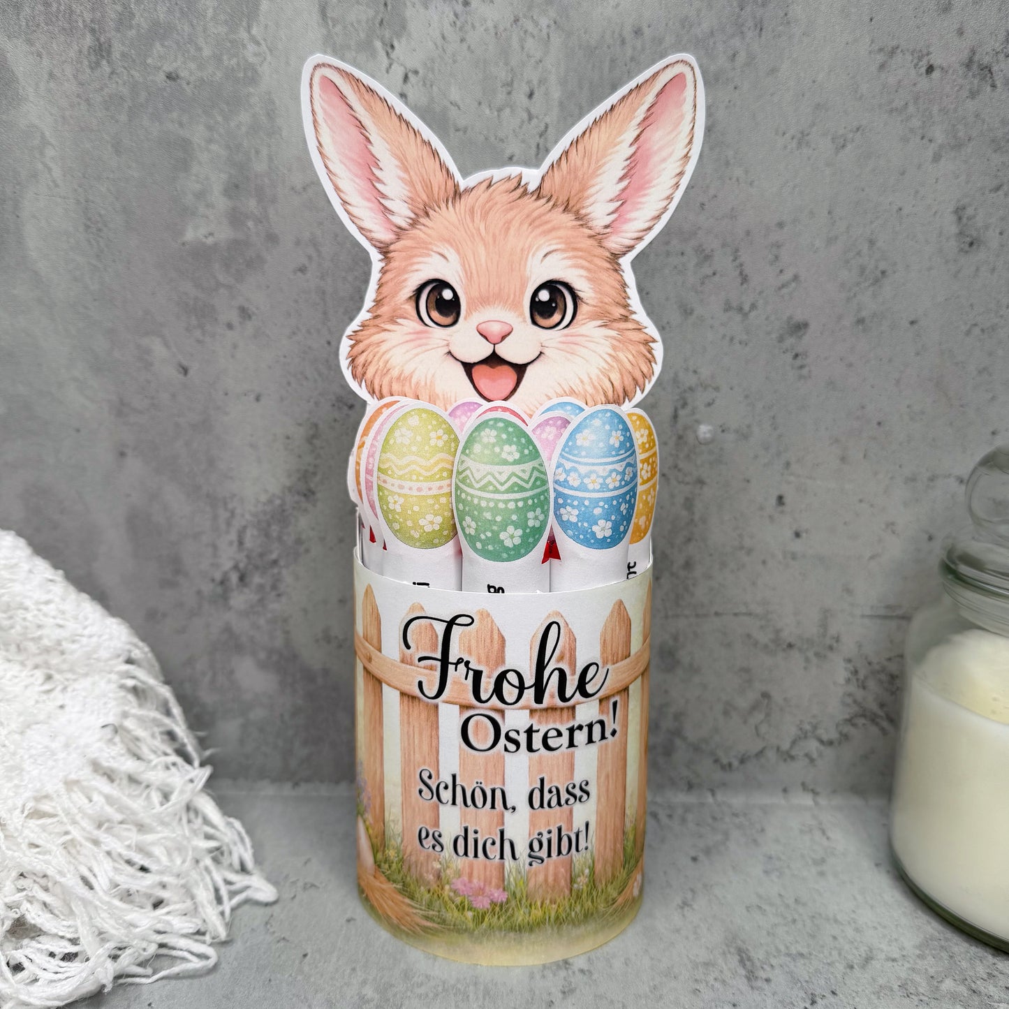 Geschenk zu Ostern, Duplo-Banderole, Osterhäschen, kleine Aufmerksamkeit, Druckvorlage, Sofort-Download,  Last-Minute-Geschenk, PDF-Datei