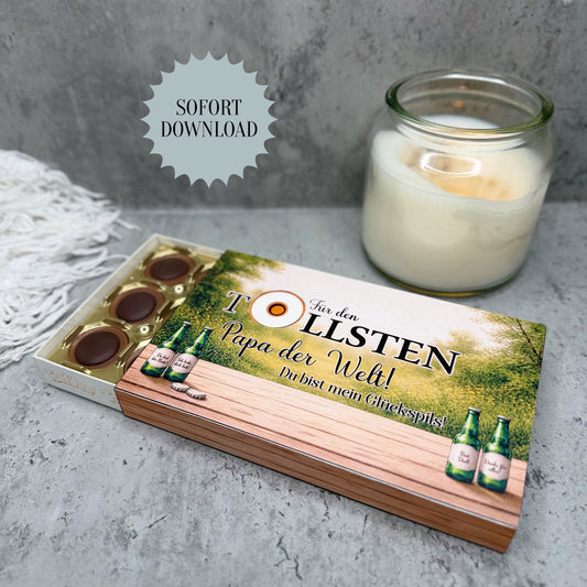 Vatertagsgeschenk, Toffifee-Banderole, kleine Aufmerksamkeit, Druckvorlage, Sofort-Download,  Last-Minute-Geschenk, PDF-Datei