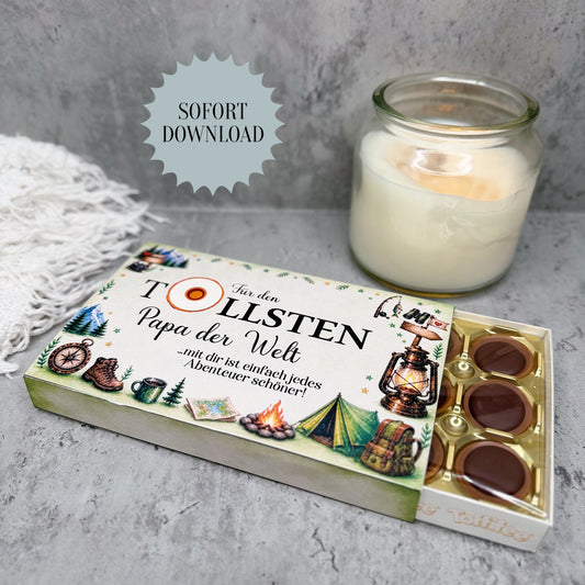Vatertagsgeschenk, Toffifee-Banderole, kleine Aufmerksamkeit, Druckvorlage, Sofort-Download,  Last-Minute-Geschenk, PDF-Datei