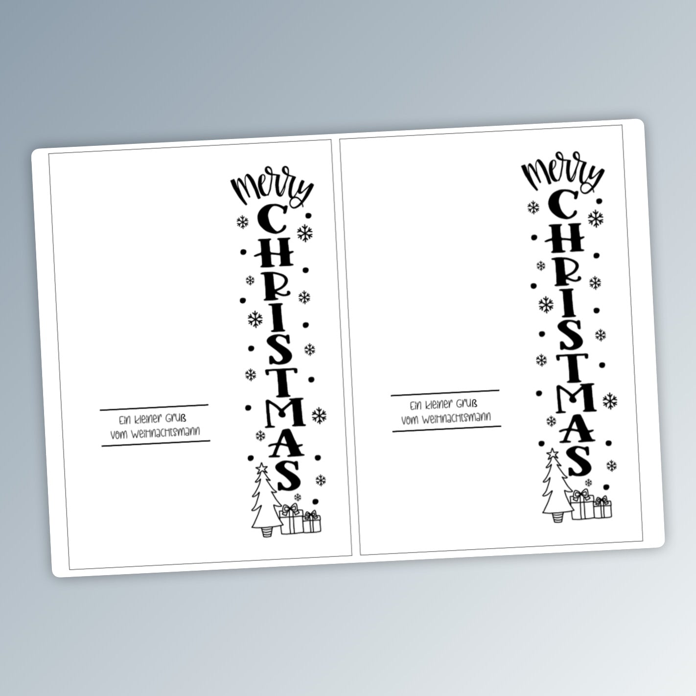 Kleiner Gruß vom Weihnachtsmann, kleine Aufmerksamkeit, Druckvorlage, für Kollegen, für den Weihnachtstisch, PDF-Datei