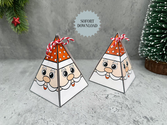 DIY Box für Süßigkeiten oder Geld, kleine Aufmerksamkeit, Druckvorlage, für Kollegen, für den Weihnachtstisch, PDF-Datei