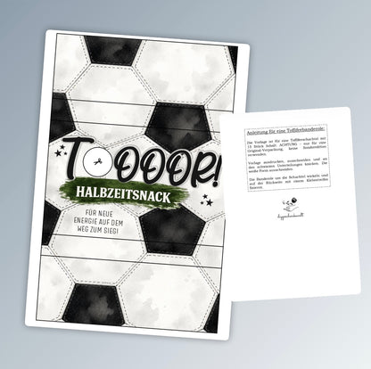 Fußballgeschenk, Toffifee-Banderole, kleine Aufmerksamkeit, Druckvorlage, Sofort-Download,  Last-Minute-Geschenk, PDF-Datei