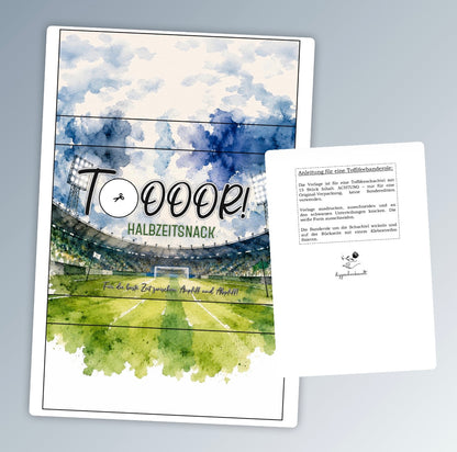 Fußballgeschenk, Toffifee-Banderole, kleine Aufmerksamkeit, Druckvorlage, Sofort-Download,  Last-Minute-Geschenk, PDF-Datei