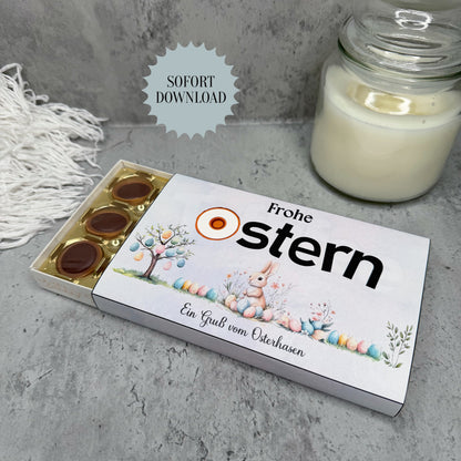 Geschenk zu Ostern, Toffifee-Banderole, kleine Aufmerksamkeit, Druckvorlage, Sofort-Download,  Last-Minute-Geschenk, PDF-Datei