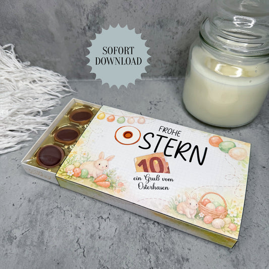 Geschenk zu Ostern, Toffifee-Banderole, Geldgeschenk, kleine Aufmerksamkeit, Druckvorlage, Sofort-Download,  Last-Minute-Geschenk, PDF-Datei