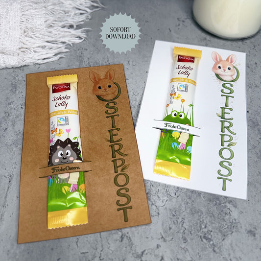 Geschenk zu Ostern, Osterpost, kleine Aufmerksamkeit, Druckvorlage, Sofort-Download,  Last-Minute-Geschenk, PDF-Datei