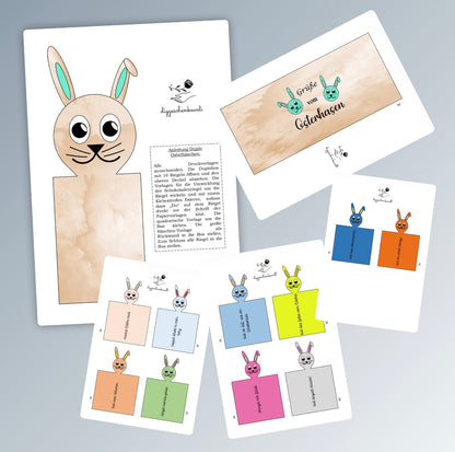Geschenk zu Ostern, Duplo-Banderole, für Kinder, kleine Aufmerksamkeit, Druckvorlage, Sofort-Download,  Last-Minute-Geschenk, PDF-Datei