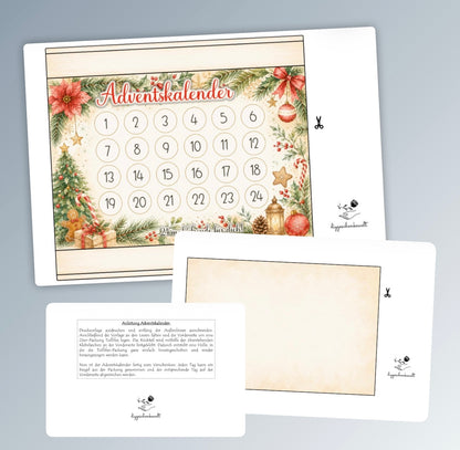 Adventskalender, Toffifee-Banderole, Weihnachtsgeschenk, kleine Aufmerksamkeit, Druckvorlage, PDF-Datei