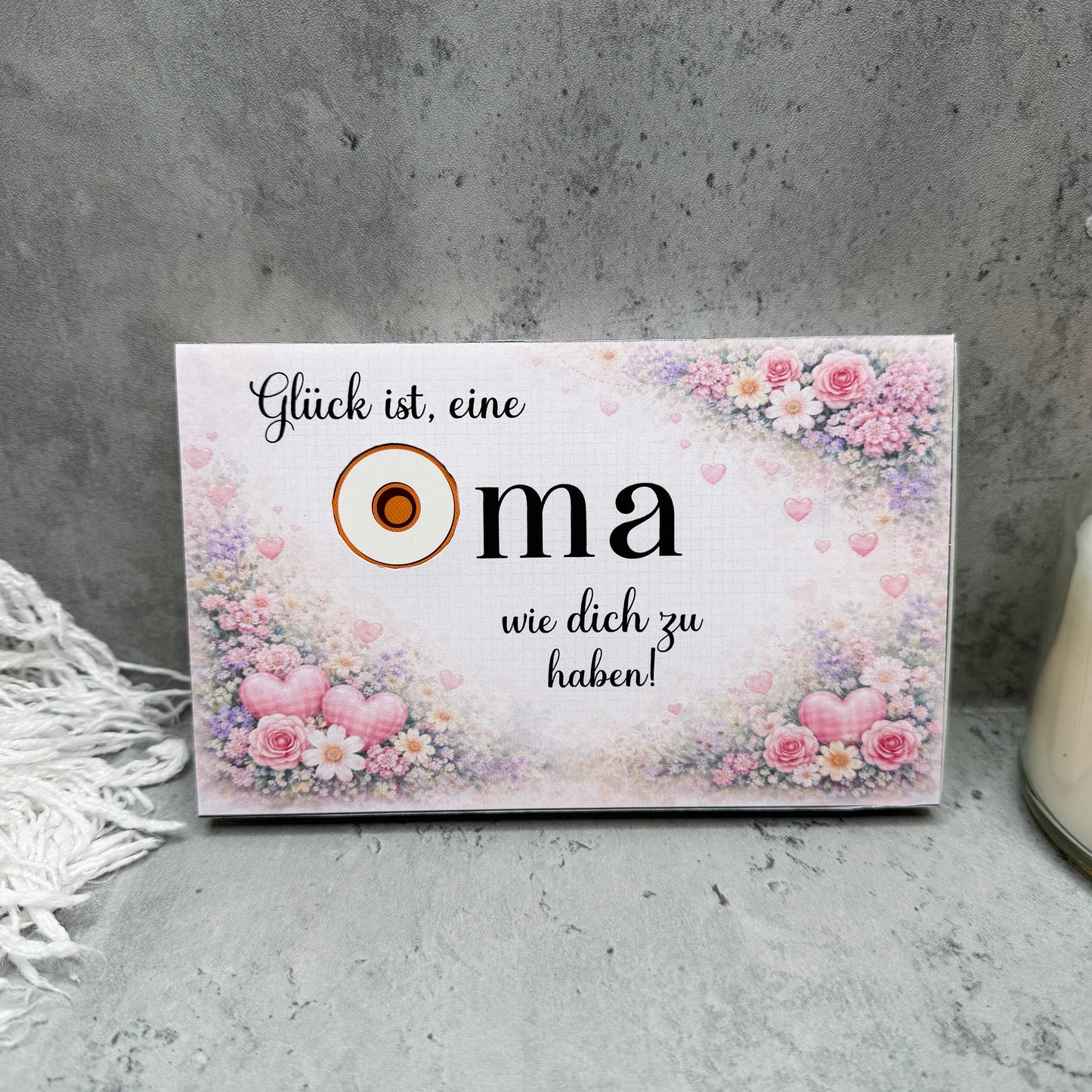 Geschenk für die Oma, Toffifee-Banderole, kleine Aufmerksamkeit, Druckvorlage, Sofort-Download,  Last-Minute-Geschenk, PDF-Datei