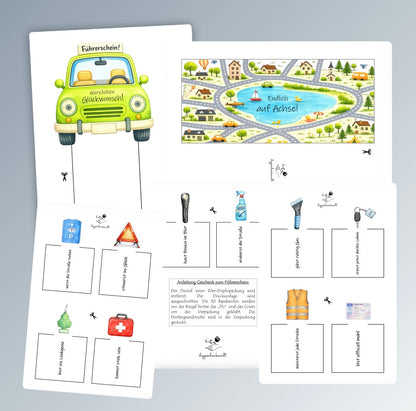 Geschenk zum bestandenen Führerschein, Duplo-Banderole, kleine Aufmerksamkeit, Druckvorlage, Sofort-Download, Last-Minute-Geschenk, PDF-Datei