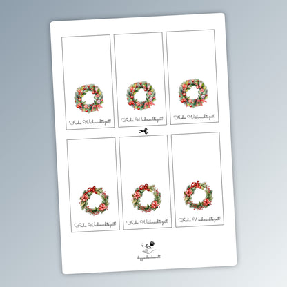 Streichholzschachtel-Adventskranz, kleine Aufmerksamkeit zur Adventszeit, Druckvorlage, PDF-Datei