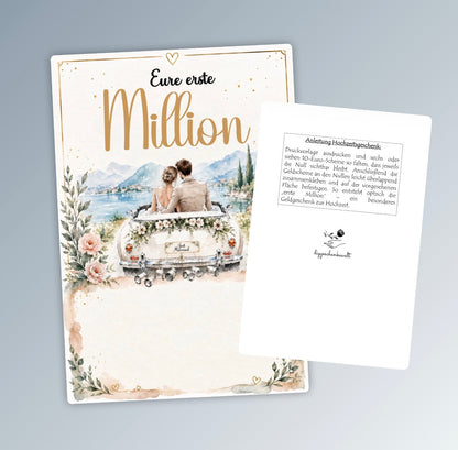 Hochzeitsgeschenk, Bilderrahmengeschenk, Geldgeschenk, kleine Aufmerksamkeit, Druckvorlage, Sofort-Download,  Last-Minute-Geschenk, PDF-Datei