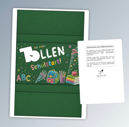Geschenk zur Einschulung, Toffifee-Banderole, kleine Aufmerksamkeit, Druckvorlage, Sofort-Download,  Last-Minute-Geschenk, PDF-Datei