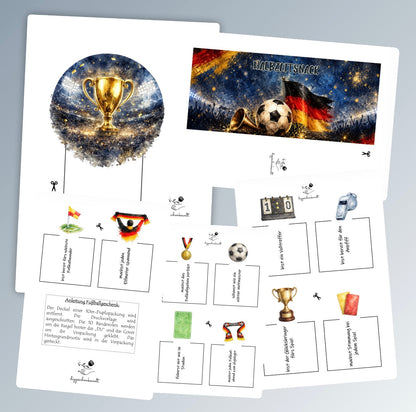 Fußballgeschenk, Mitbringsel, Duplo-Banderole, kleine Aufmerksamkeit, Druckvorlage, Sofort-Download, Last-Minute-Geschenk, PDF-Datei
