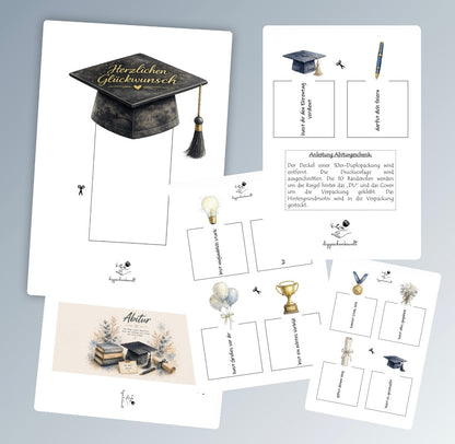 Geschenk zum Abitur, Duplo-Banderole, kleine Aufmerksamkeit, Druckvorlage, Sofort-Download,  Last-Minute-Geschenk, PDF-Datei