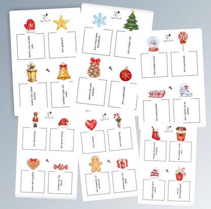 Adventskalender, Duplo-Banderole, Schneemann-Version, Weihnachtsgeschenk, kleine Aufmerksamkeit, Druckvorlage, PDF-Datei