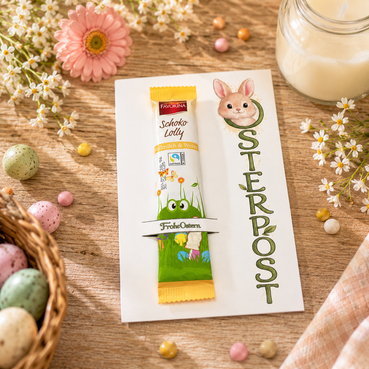 Geschenk zu Ostern, Osterpost, kleine Aufmerksamkeit, Druckvorlage, Sofort-Download,  Last-Minute-Geschenk, PDF-Datei