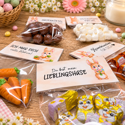 Geschenk zu Ostern, Oster-Tütchen, Schilder, kleine Aufmerksamkeit, Druckvorlage, Sofort-Download,  Last-Minute-Geschenk, PDF-Datei