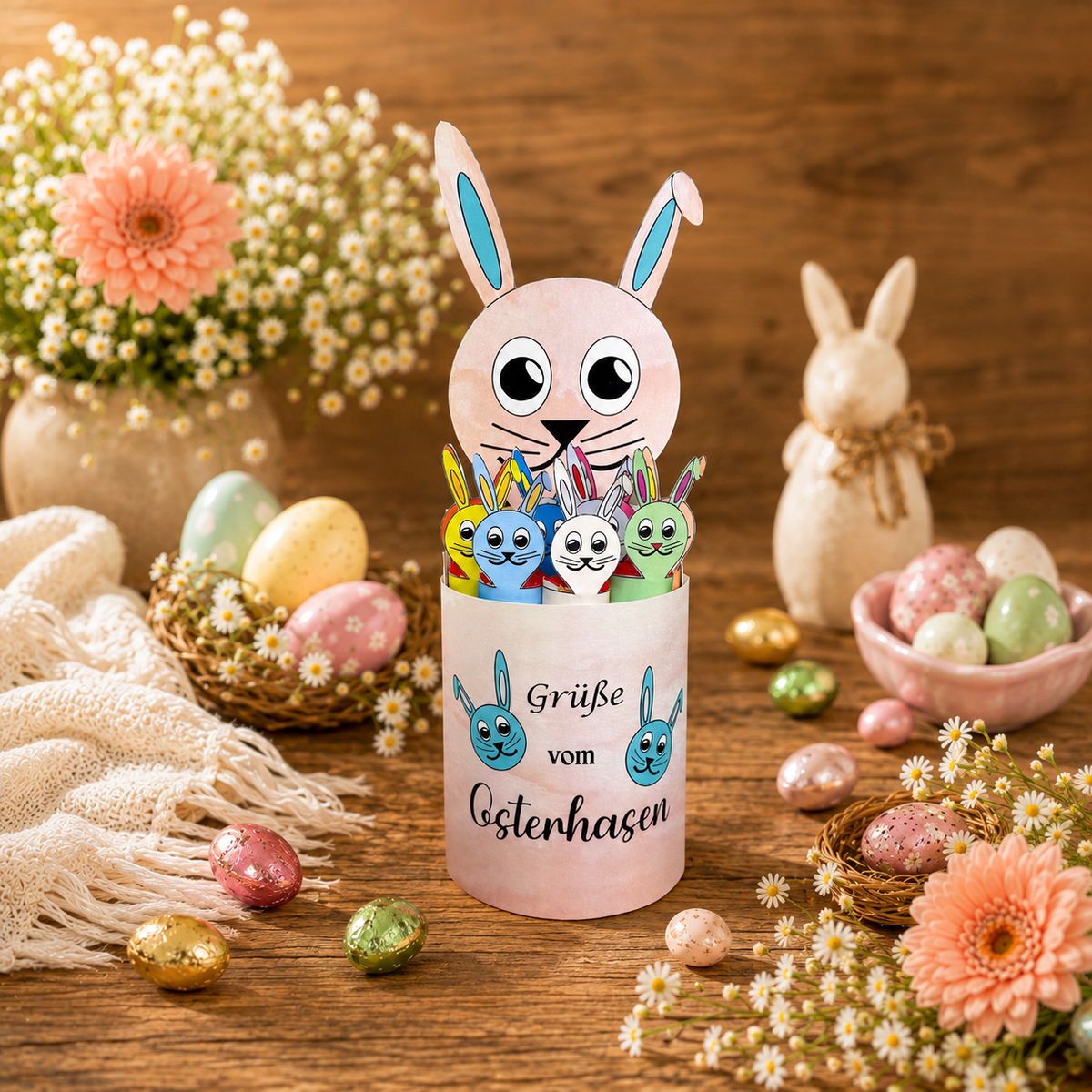 Geschenk zu Ostern, Duplo-Banderole, für Kinder, kleine Aufmerksamkeit, Druckvorlage, Sofort-Download,  Last-Minute-Geschenk, PDF-Datei