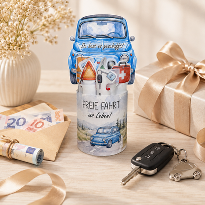 Geschenk zum bestandenen Führerschein, Duplo-Banderole, kleine Aufmerksamkeit, Druckvorlage, Sofort-Download, Last-Minute-Geschenk, PDF-Datei