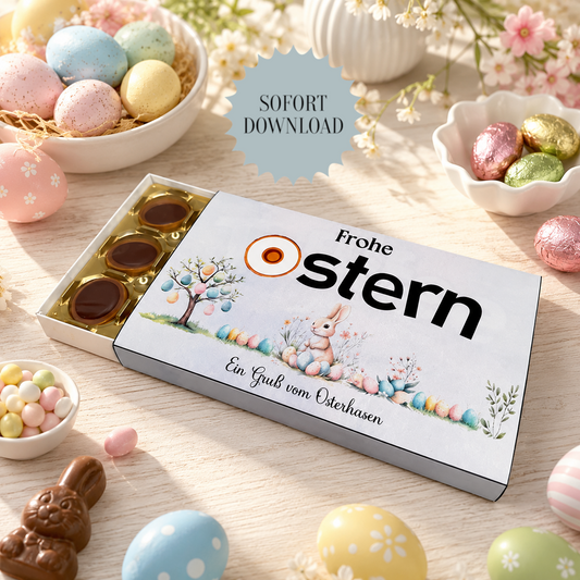 Geschenk zu Ostern, Toffifee-Banderole, kleine Aufmerksamkeit, Druckvorlage, Sofort-Download,  Last-Minute-Geschenk, PDF-Datei