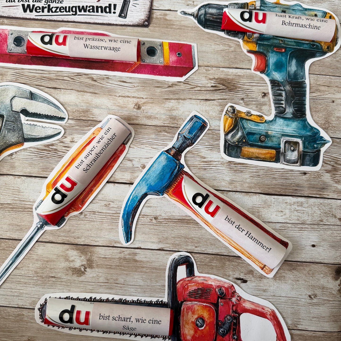 Geschenk, Werkzeugwand, Duplo-Geschenk, kleine Aufmerksamkeit, Druckvorlage, Sofort-Download,  Last-Minute-Geschenk, PDF-Datei