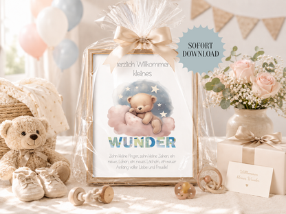 Geldgeschenk Geburt, Babyparty, Druckvorlage, Geschenk, Sofort-Download,  Last-Minute-Geschenk, PDF-Datei