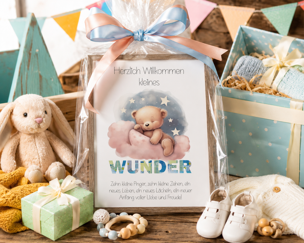 Geldgeschenk Geburt, Babyparty, Druckvorlage, Geschenk, Sofort-Download,  Last-Minute-Geschenk, PDF-Datei
