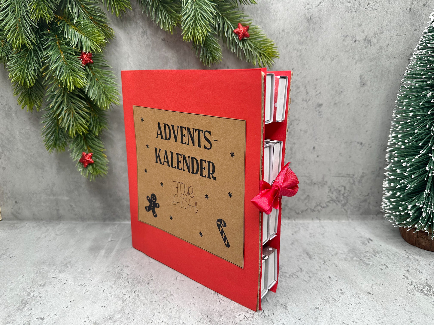 Adventskalender mit Streichholzschachteln, kleines Geschenk, Adventsgeschenk, Weihnachtsgeschenk, Kalender, kleine Aufmerksamkeit, Druckvorlage, PDF-Datei