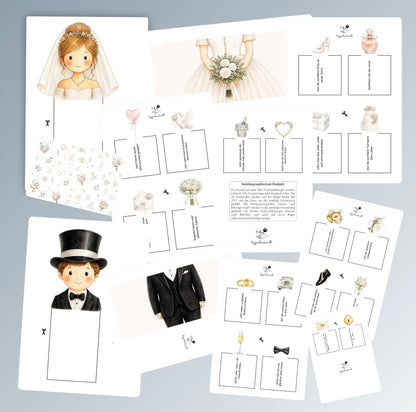 Geschenk zur Hochzeit, Duplo-Banderole, Druckvorlage, Sofort-Download, Last-Minute-Geschenk, PDF-Datei