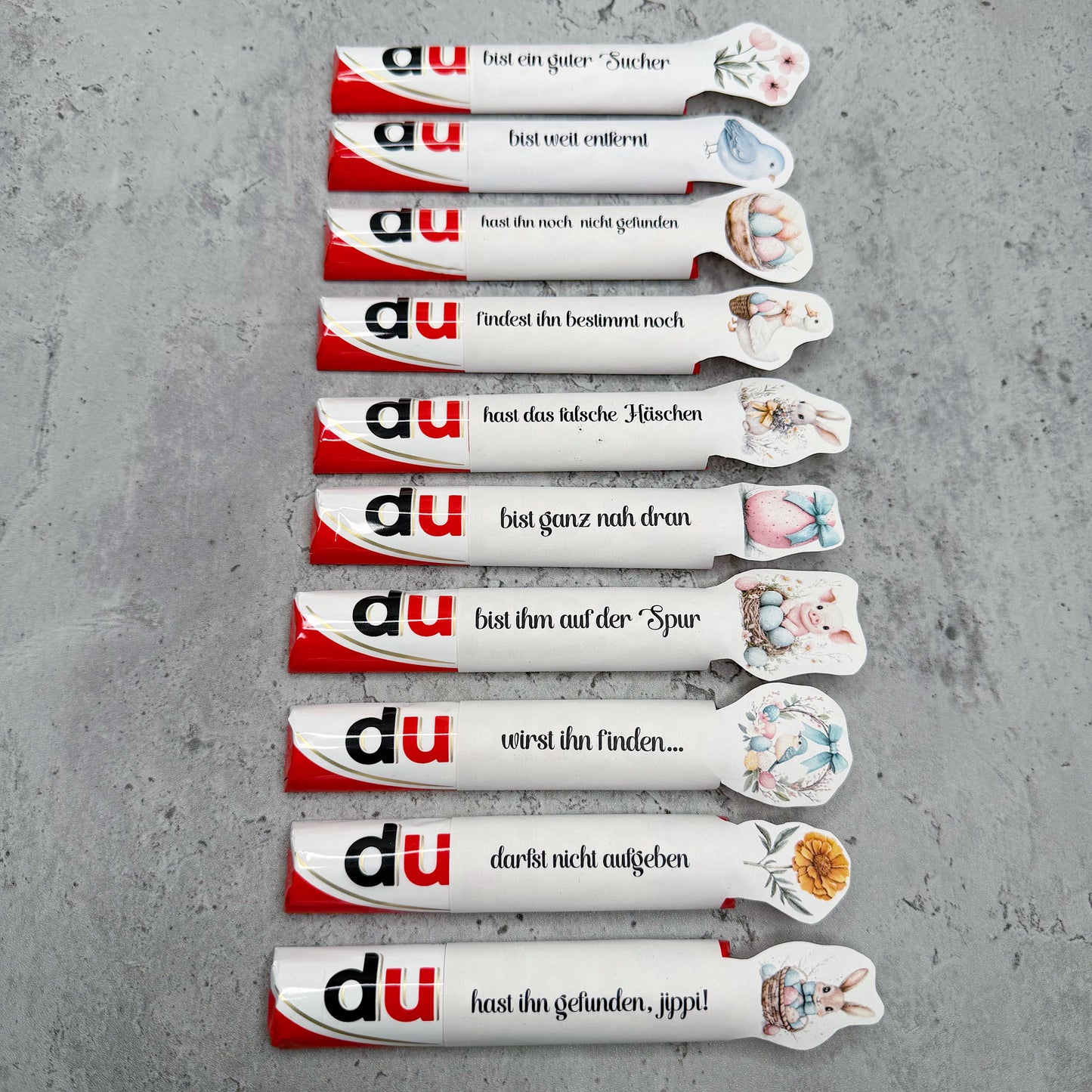 Geschenk zu Ostern, Duplo-Banderole, für 10er Duplo-Packung, Osterhasensuche, kleine Aufmerksamkeit, Druckvorlage, Sofort-Download,  Last-Minute-Geschenk, PDF-Datei